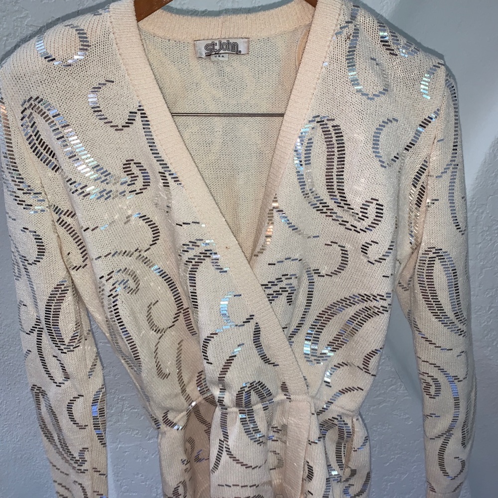 St. John cream sweater